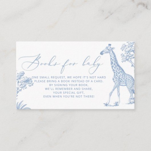 トイレデジュエサファリブックスベビーチケット エンクロージャーカード (正面)