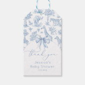 トイレデジュエサファリベイビーシャワエレガントー感謝していユー ギフトタグ (正面)