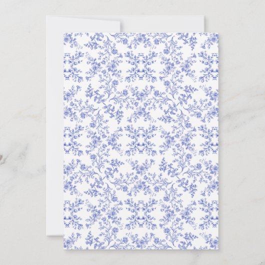 トイレデジュエチノイスリーホースボーイ赤ちゃんシャワー 招待状 (裏面)