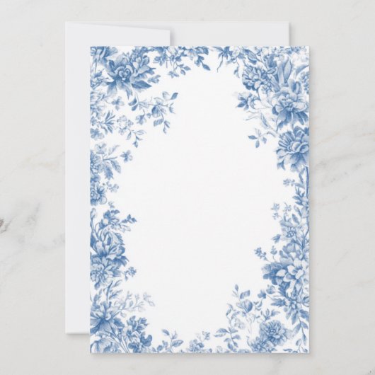 トイレデジュエチノワセリーフローラブライダルシャワー 招待状 (裏面)