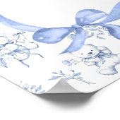 トイレデジュエテディベアーベビーブシャワーウェルカム ポスター (角)