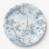 トイレデジュエパリジャンヴィンテージベビースシャワー ペーパープレート (正面)