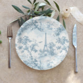 トイレデジュエパリジャンヴィンテージベビースシャワー ペーパープレート