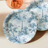 トイレデジュエパリジャンヴィンテージベビースシャワー ペーパープレート