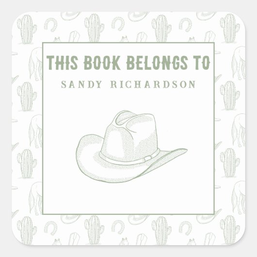 トイレデジュエリーグリーンカウボーイ – 蔵書票 (正面)