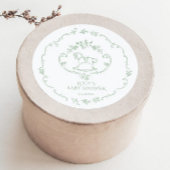 トイレデジュエージグリーンロッキングホース赤ちゃんシャワー ラウンドシール