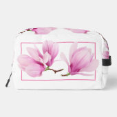 トイレトリパーソナライズされたーバッグ – ピンクマグノリア ドップキット (裏面)