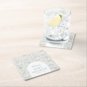 トイレドゥジュイサファリブルーボーイベビーシャワー スクエアペーパーコースター (インサイチュ)