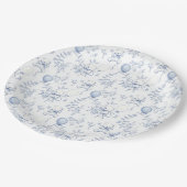 トイレドゥジュイテディベアーベイダスティブルーベビーシャワー ペーパープレート (アングル)