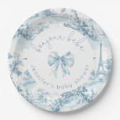 トイレドゥジュイボンジュールベビーバーブベビーブシャワー ペーパープレート (正面)
