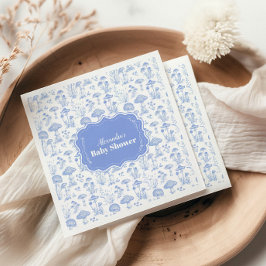 トイレドゥジュイマッシュルームウッドランドベビーブシャワー スタンダードカクテルナプキン