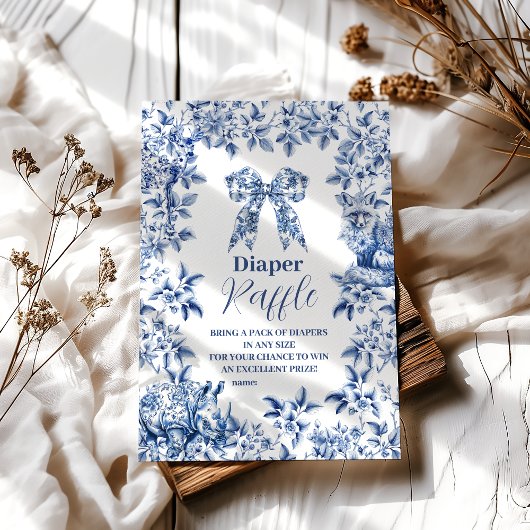 トイレドゥジュウボーブベイビーシャワーディパーラッフル エンクロージャーカード