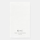 トイレパーソナライズされた結婚用のバスルーム用ナプキン (正面)