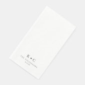 トイレパーソナライズされた結婚用のバスルーム用ナプキン (コーナー)