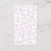 トイレピフランスのックガール赤ちゃんシャワー表示シャワー エンクロージャーカード (裏面)