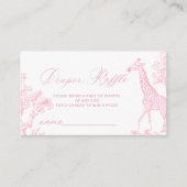 トイレピンクサファリお洒落おむつラッフルチケット エンクロージャーカード (正面)