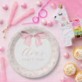 トイレピンクボウ誕生日紙プレート ペーパープレート (パーティー)