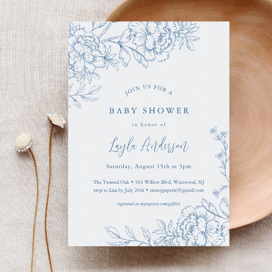 トイレフランスのベビーシャワー招待状 招待状