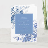 トイレブフランスのルーフローラ折り畳み結婚式 プログラム (正面)