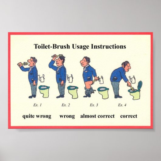 トイレブラシの説明 ポスター (正面)