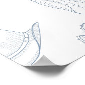 トイレブルーカウボーイウェルカムベビーシャワー ポスター (角)