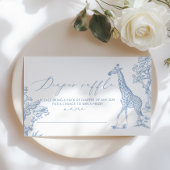 トイレブルーサファリお洒落ーおむつラッフルチケット エンクロージャーカード