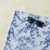 トイレブルーフランスのコケットボウウェディングパーティー ビーチタオル (インサイチュ)