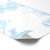 トイレブルーボウタイ男の赤ちゃんシャワーウェルカムサイン ポスター (角)