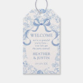 トイレブルーボウフローラ結婚のウェルカムギフトラベル ギフトタグ (正面)