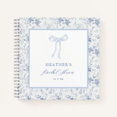 トイレブルーボウブライダルシャワーゲストブック ノートブック (正面)