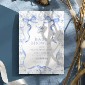 トイレベアーブルーベビーシャワー 招待状