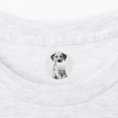 トイレペーパーと4匹のかわいい子犬たち ラベル (貼付)