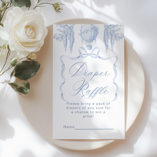 トイレホットエアバルーン弓おむつラッフルチケット エンクロージャーカード