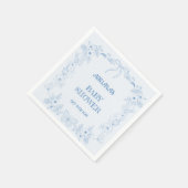 トイレボタニッフランスのク少年ほこりっぽい青い赤ちゃんシャワー スタンダードカクテルナプキン (角)