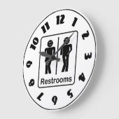 トイレマーク時計 ラージ壁時計 (傾斜)