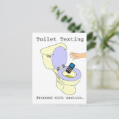 トイレメールや文字を打つ ポストカード (スタンド正面)