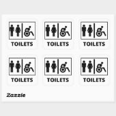 トイレラージスクエアステッカー スクエアシール (シート)