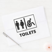 トイレラージスクエアステッカー スクエアシール (封筒)