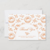 トイレリトルかわいこちゃんパイ赤ちゃん感謝していシャワーユー サンキューカード (正面)