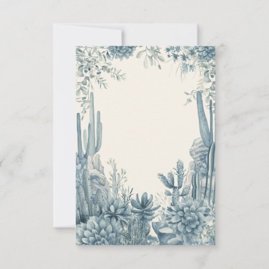 トイレリトルカウボーイテディベアブックベビーカード 招待状 (裏面)