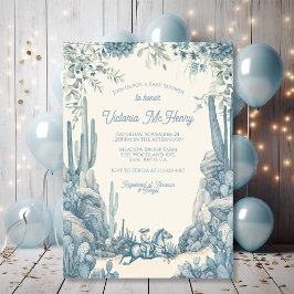 トイレリトルカウボーイベビーシャワー 招待状