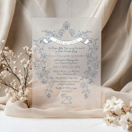 トイレヴィンテージフレーム陳腐なベビーシャワー アクリル招待状