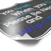 トイレ予測できなルールエチケット黒板プリント フォトプリント (角)