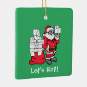 トイレ付きサンタ紙クリスマスオーナメント セラミックオーナメント (右)