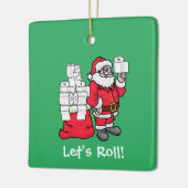 トイレ付きサンタ紙クリスマスオーナメント セラミックオーナメント (左)