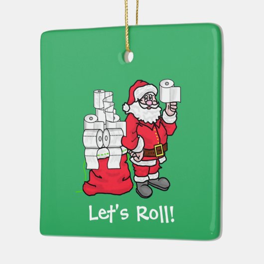 トイレ付きサンタ紙クリスマスオーナメント セラミックオーナメント (左)