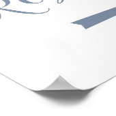 トイレ右矢印の記号ダスティブルー結婚ズ ポスター (角)