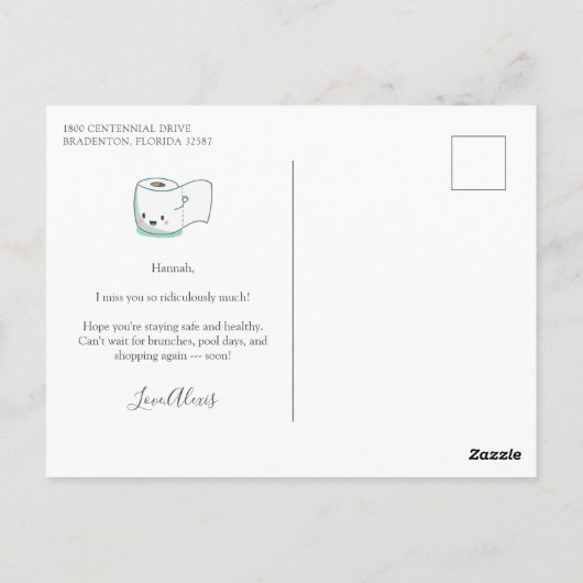 トイレ恋しく思紙よりもキミの方 ポストカード (裏面)