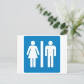 トイレ施設高速道路標識 ポストカード (スタンド正面)