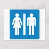 トイレ施設高速道路標識 ポストカード (正面)